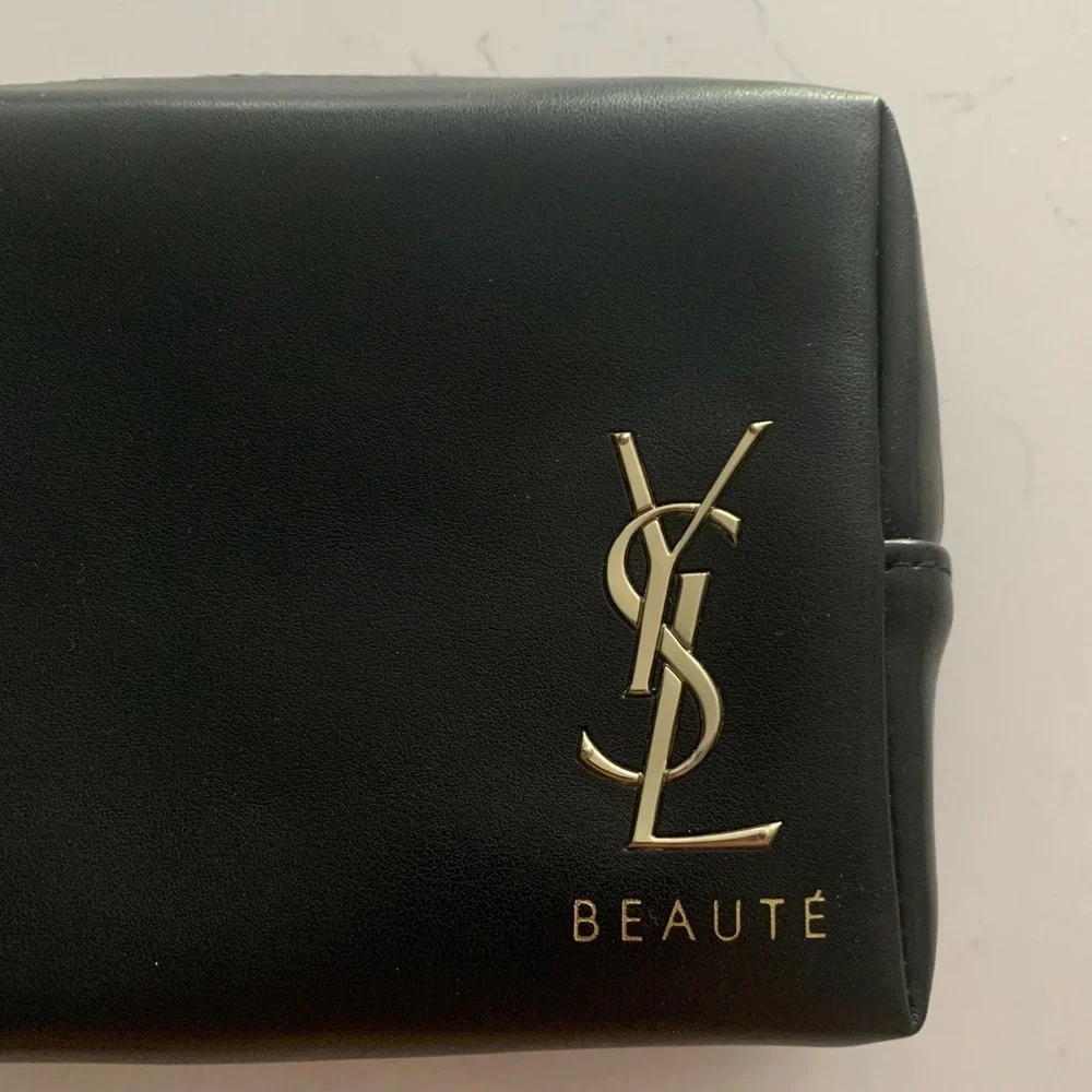 Yves Saint Laurent Black and Gold Cosmetic Pouch